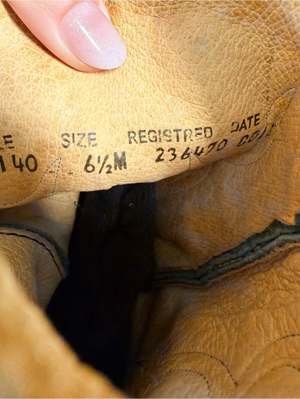 Dan Post Black Leather Western Boots with White Stitching - Picture 10 of 11